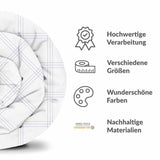 Original therapy blanket - cotton cover white with purple stripes