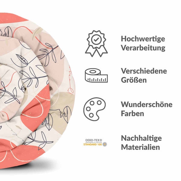 Original therapy blanket - cotton cover beige with abstract face