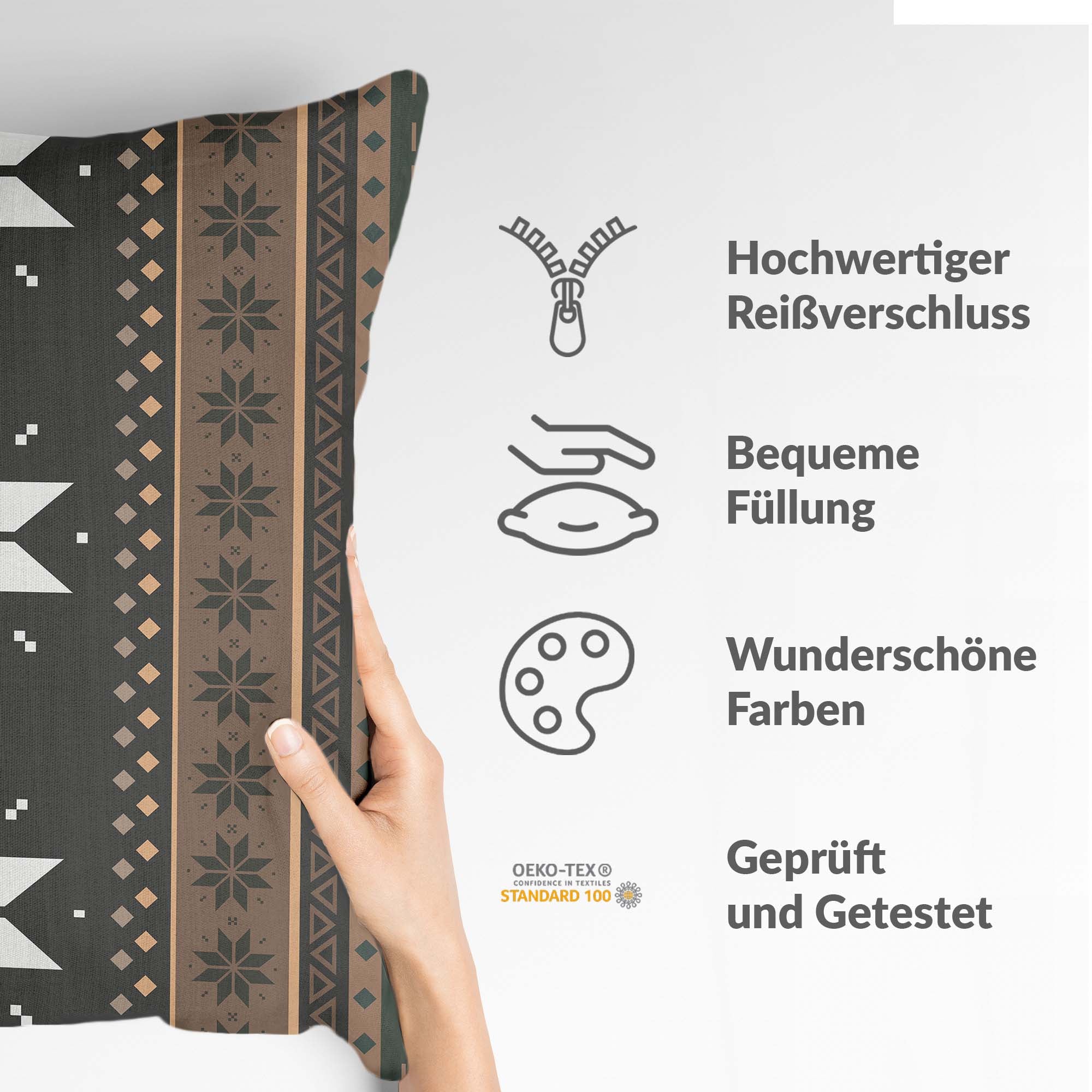 Coussin de santé rayé avec des étoiles