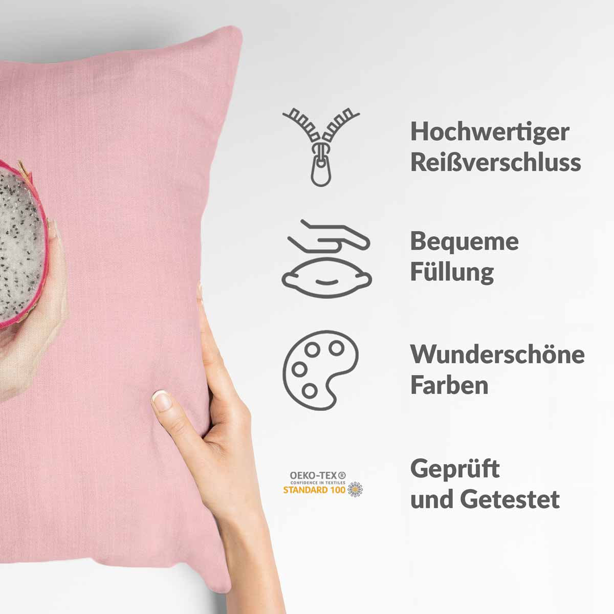 Health pillow pink with dragon fruit