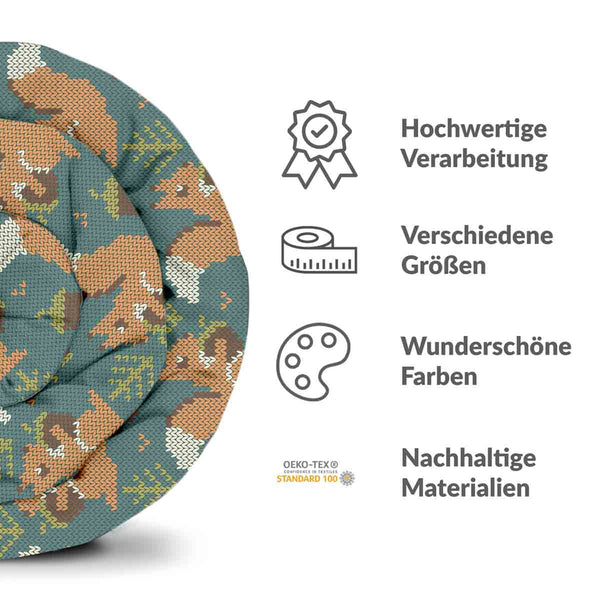 Therapy blanket and bedding set, green with squirrel.