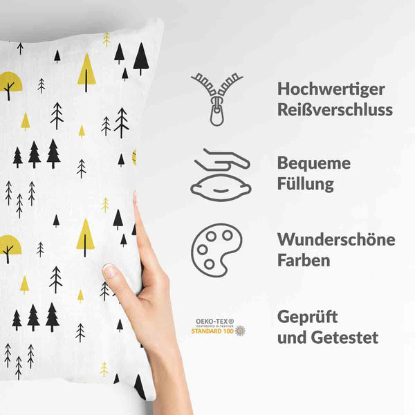 Health pillow with yellow trees