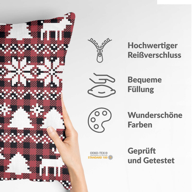 Health pillow Karo with Christmas motifs