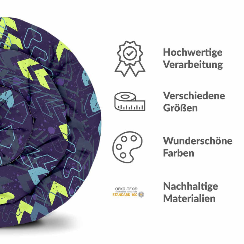 Original therapy blanket - cotton cover dark blue with arrows