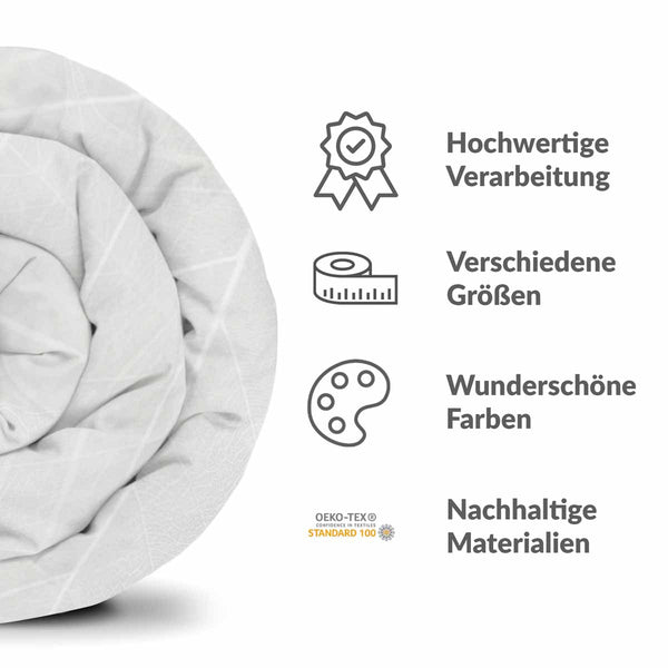Original therapy blanket - cotton cover gray with white pattern