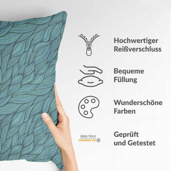 Health pillow, green weave