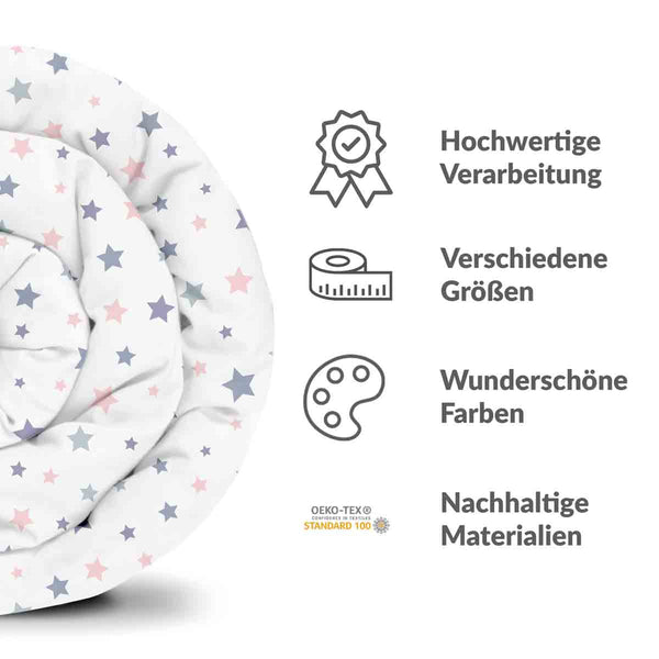 Therapy blankets bedding set white with stars