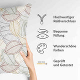 Health pillow with colorful palm leaves
