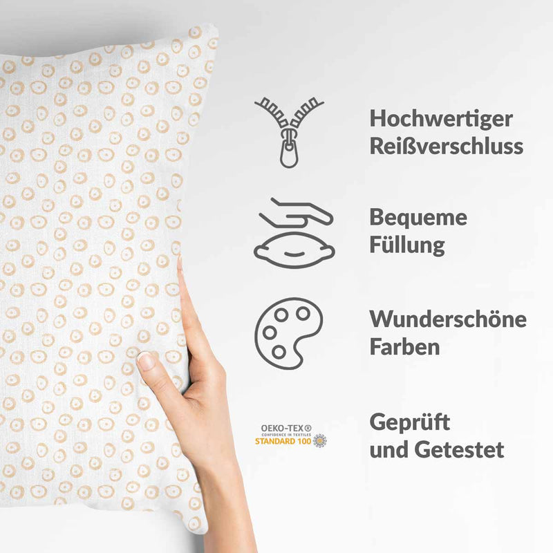 Health pillow with orange circles