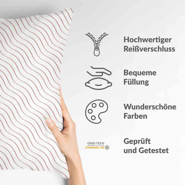 Health pillow pink waves