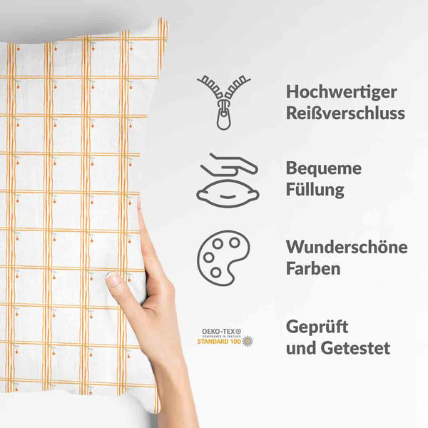 Health pillow yellow checkered