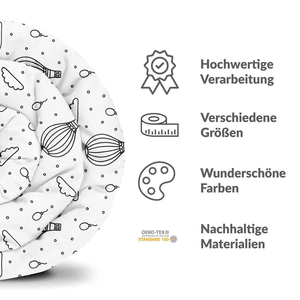 Therapy blankets bedding set hot air balloons