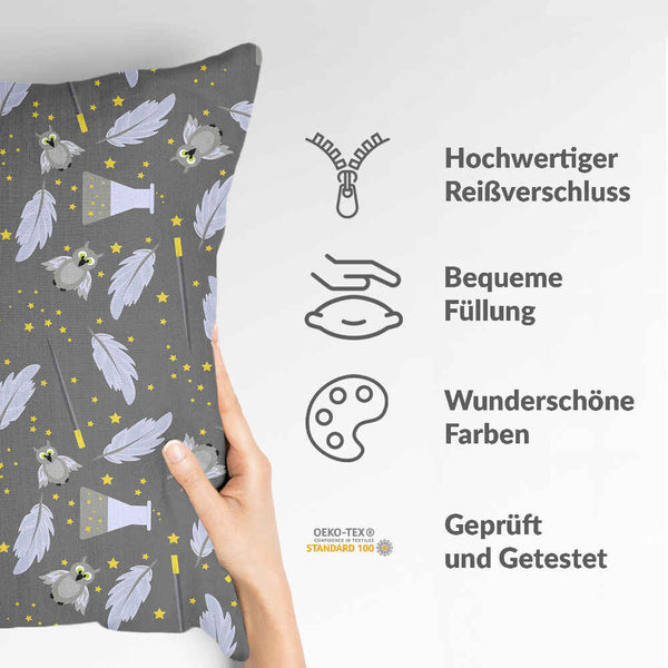 Health pillow, black, magic wand