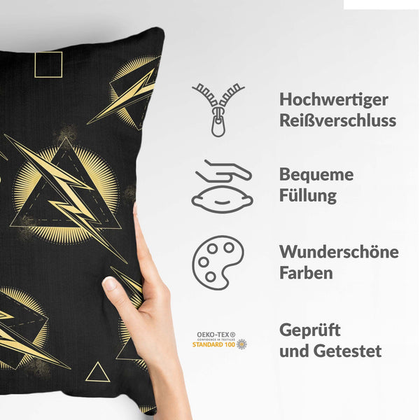 Health pillow yellow lightning bolt