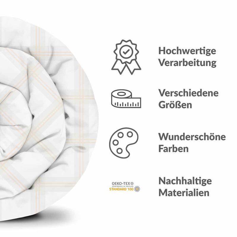 Original therapy blanket - cotton cover orange large checks