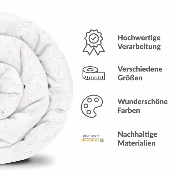 Original therapy blanket - cotton cover white with half-moons