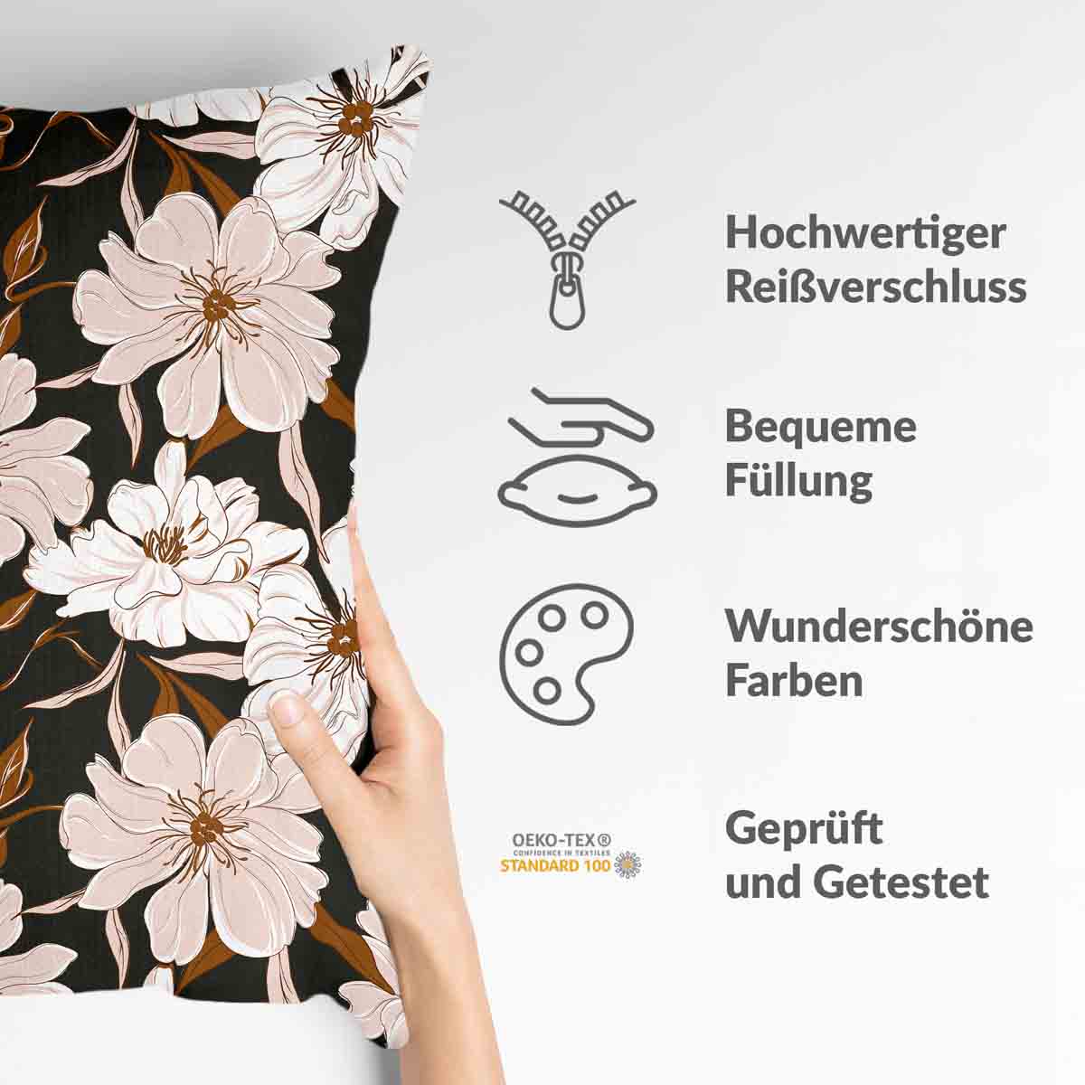 Coussin de santé avec fleurs d'aster rose