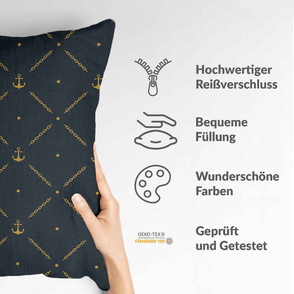 Health pillow blue with anchor