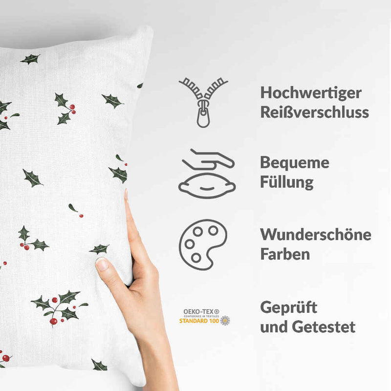 Health pillow, white mistletoe branches