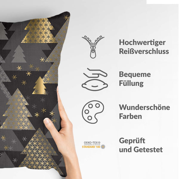Health pillows with golden fir trees