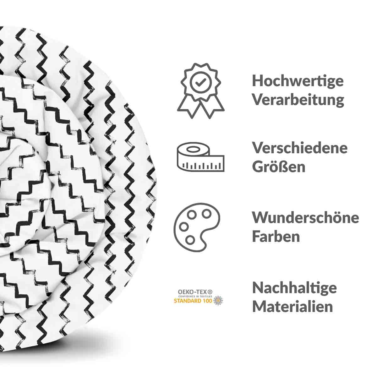 Couette de thérapie Ensemble de literie blanc ZickZack