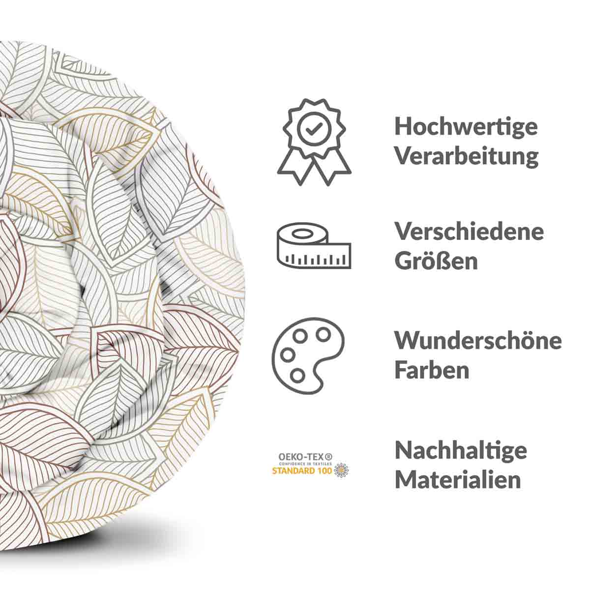 Ensemble de linge de lit avec couvertures thérapeutiques feuilles de palmier colorées