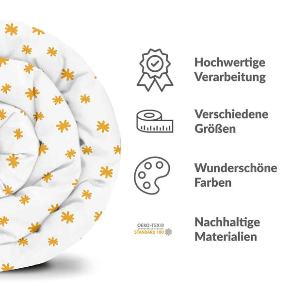 Original therapy blanket - cotton cover yellow flowers