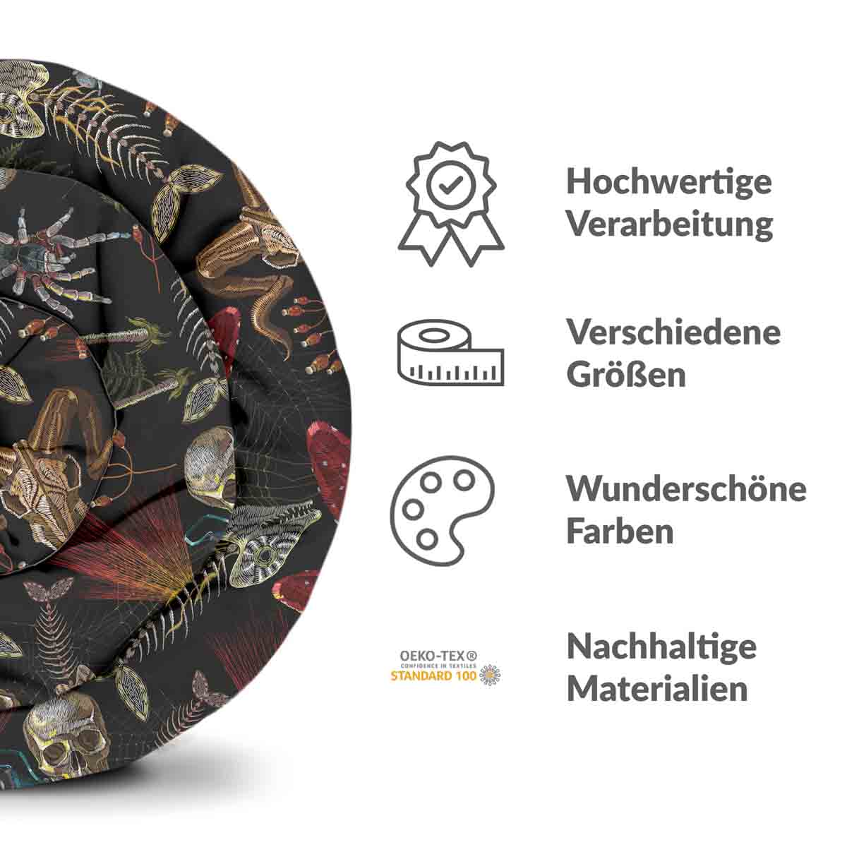 Couverture thérapeutique originale - Housse en coton Halloween Squelette