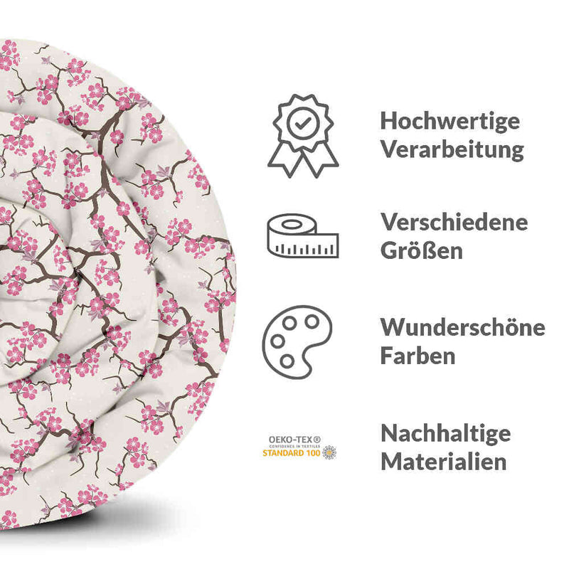 Original therapy blanket - cotton cover Japanese cherry blossom
