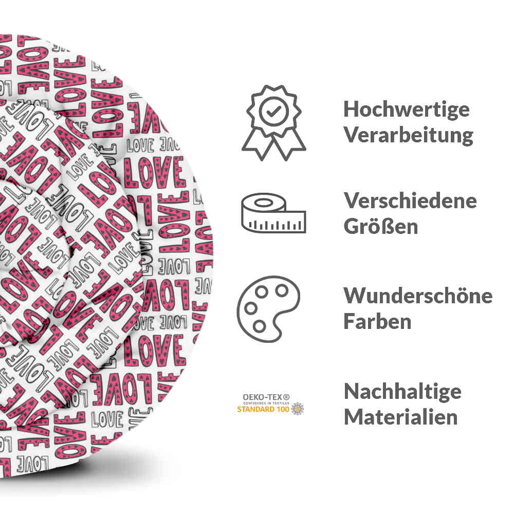 Couverture thérapeutique originale - Housse en coton blanc L.O.V.E