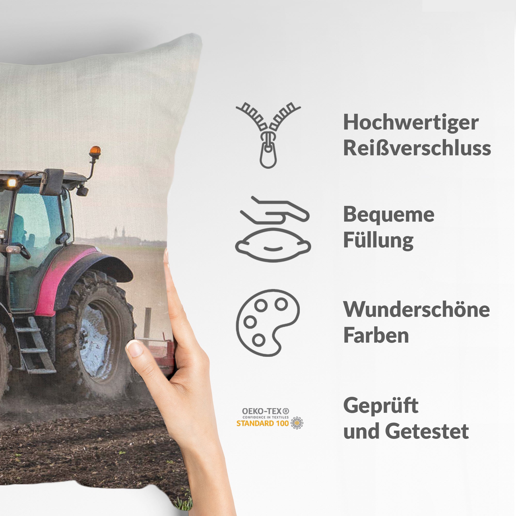 Health pillow with large tractor