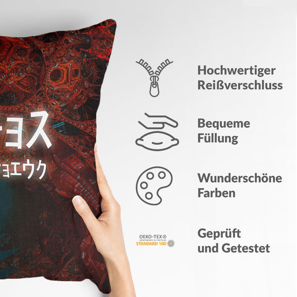 Health pillow with Chinese lettering