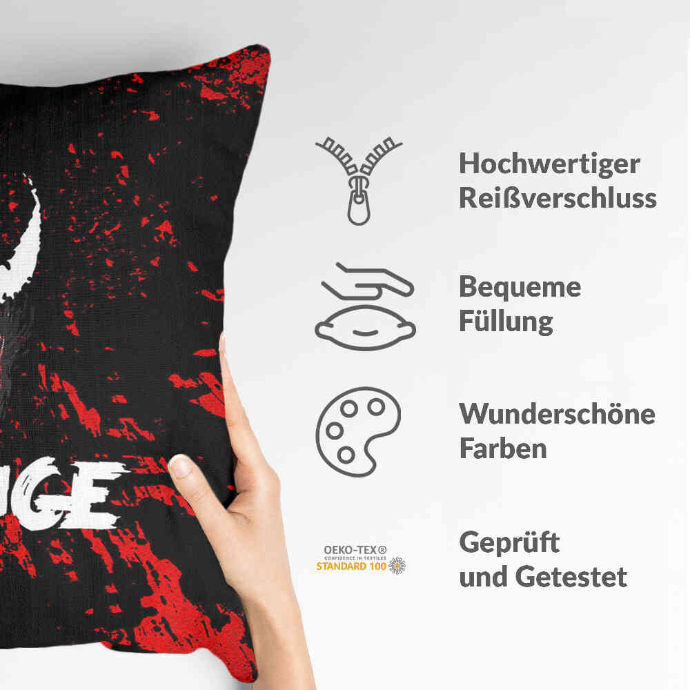 Coussin de santé noir visage de joker