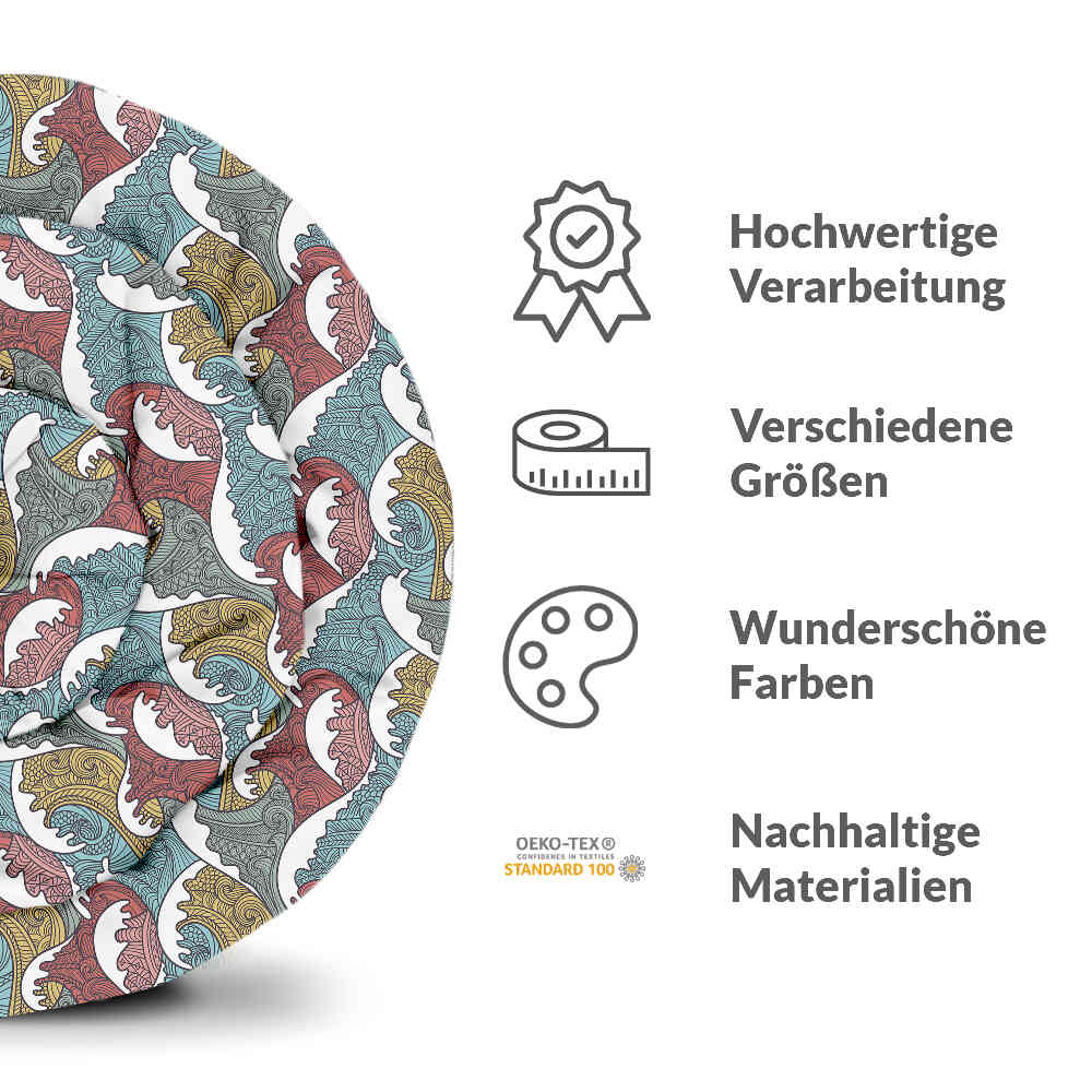 Ensemble de linge de lit avec couvertures thérapeutiques motifs brise-lames colorés