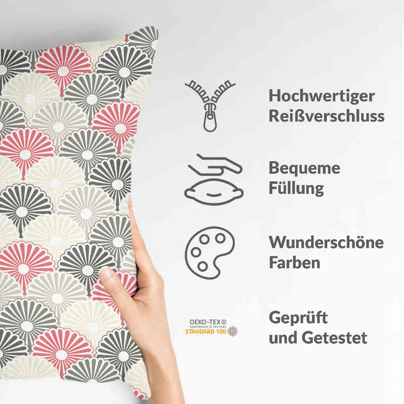Health pillow colorful abstract flowers