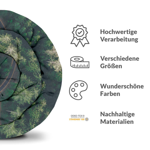 Original therapy blanket - cotton cover street in the forest