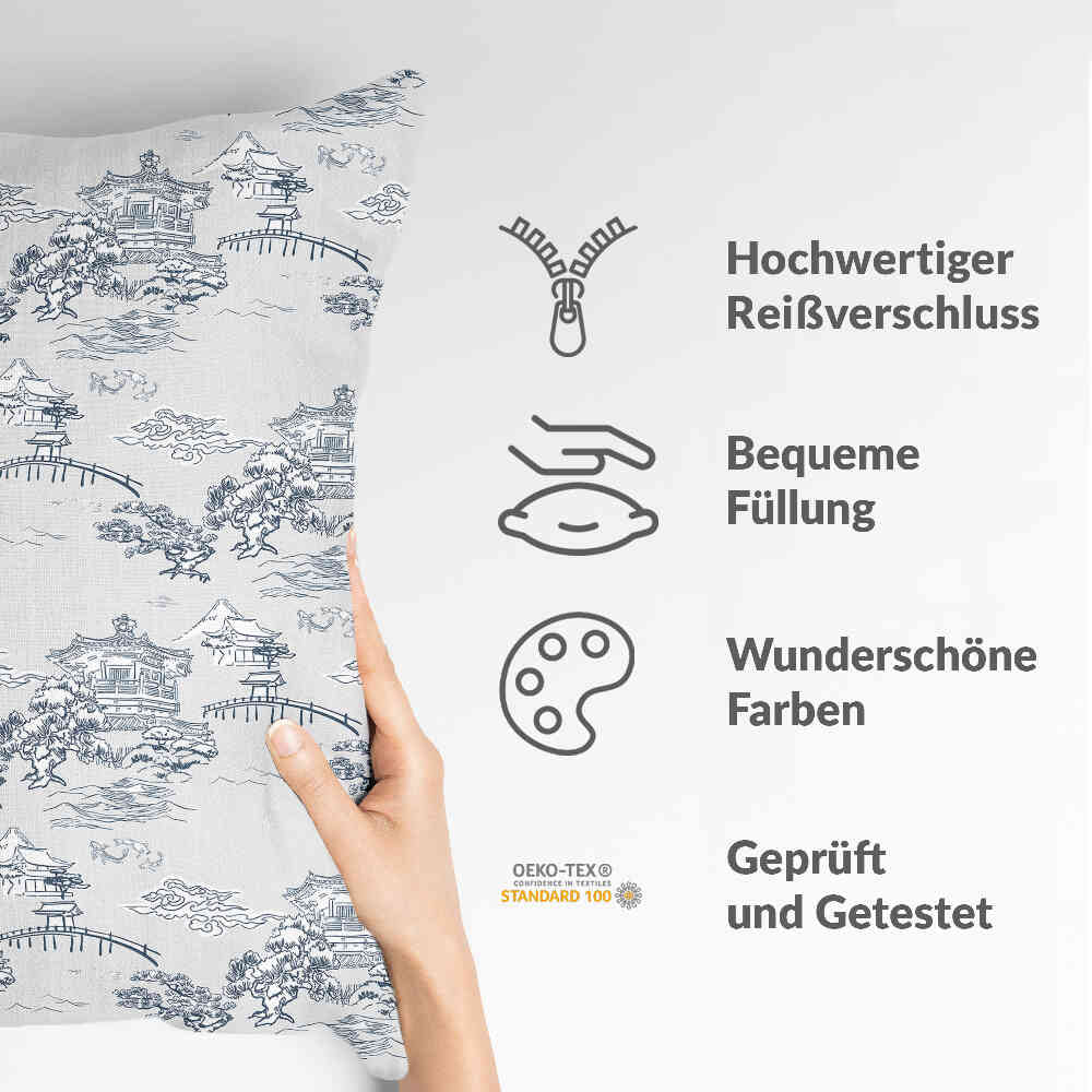 Health Pillow Gray Great Wall of China