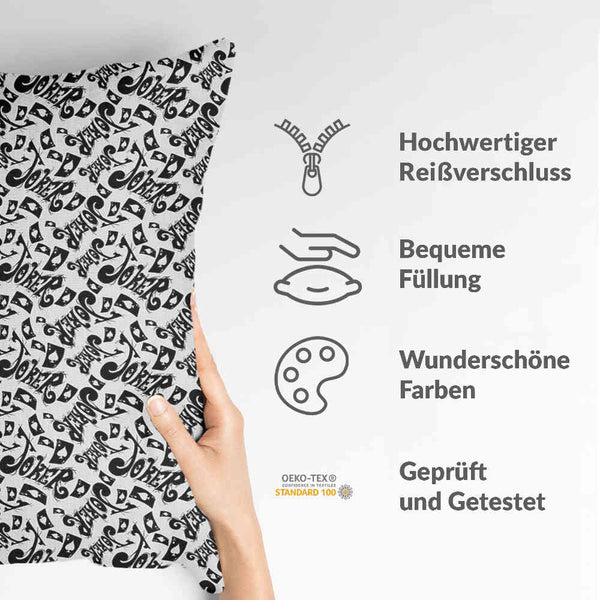 Health pillow lettering in black Joker