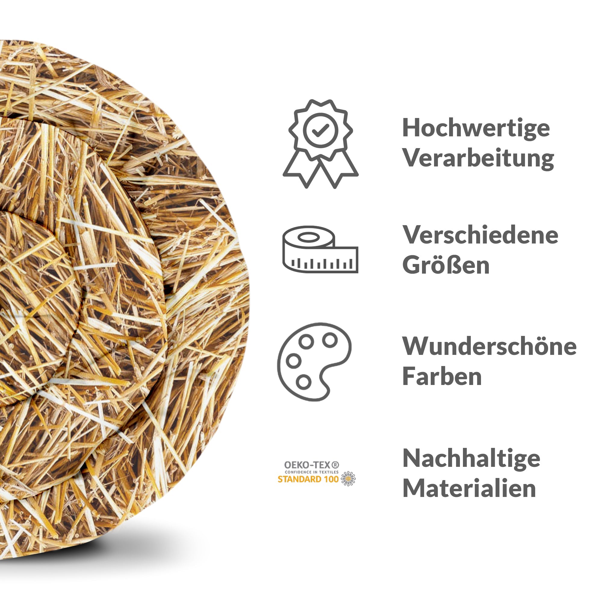 Original therapy blanket - cotton cover with hay