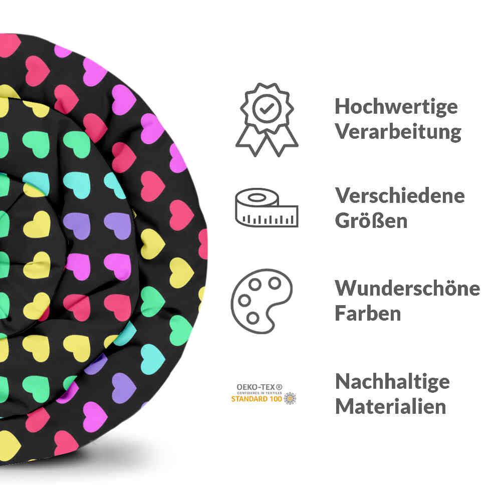 Therapy blankets bedding set colorful hearts