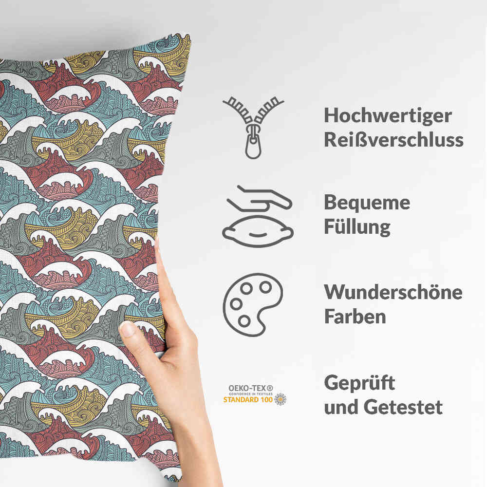 Coussin de santé brise-lames colorés