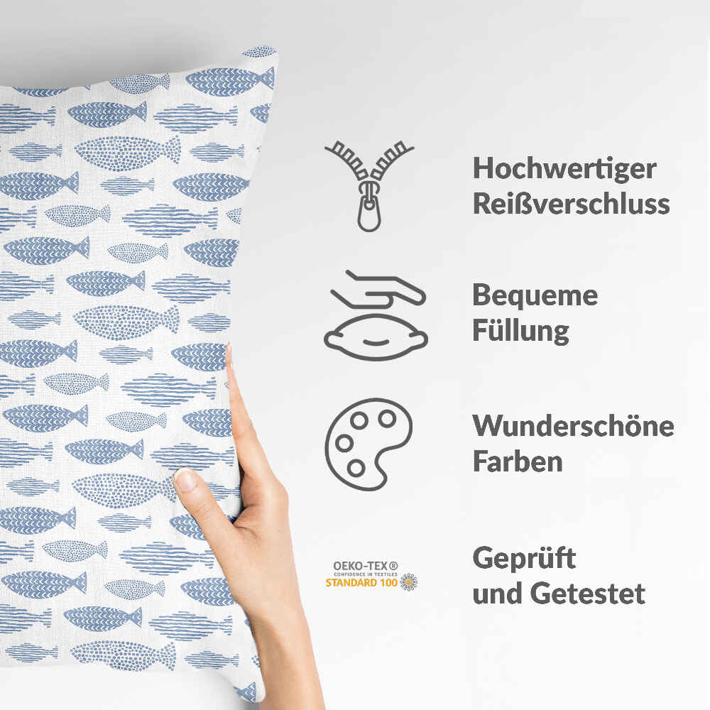 Health pillow blue fish