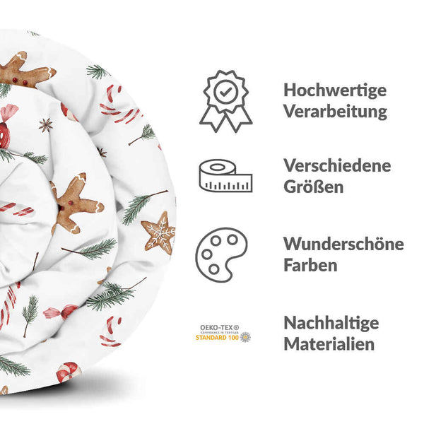 Original therapy blanket - cotton cover white Christmas time
