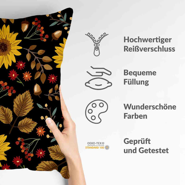Health pillow with sunflower