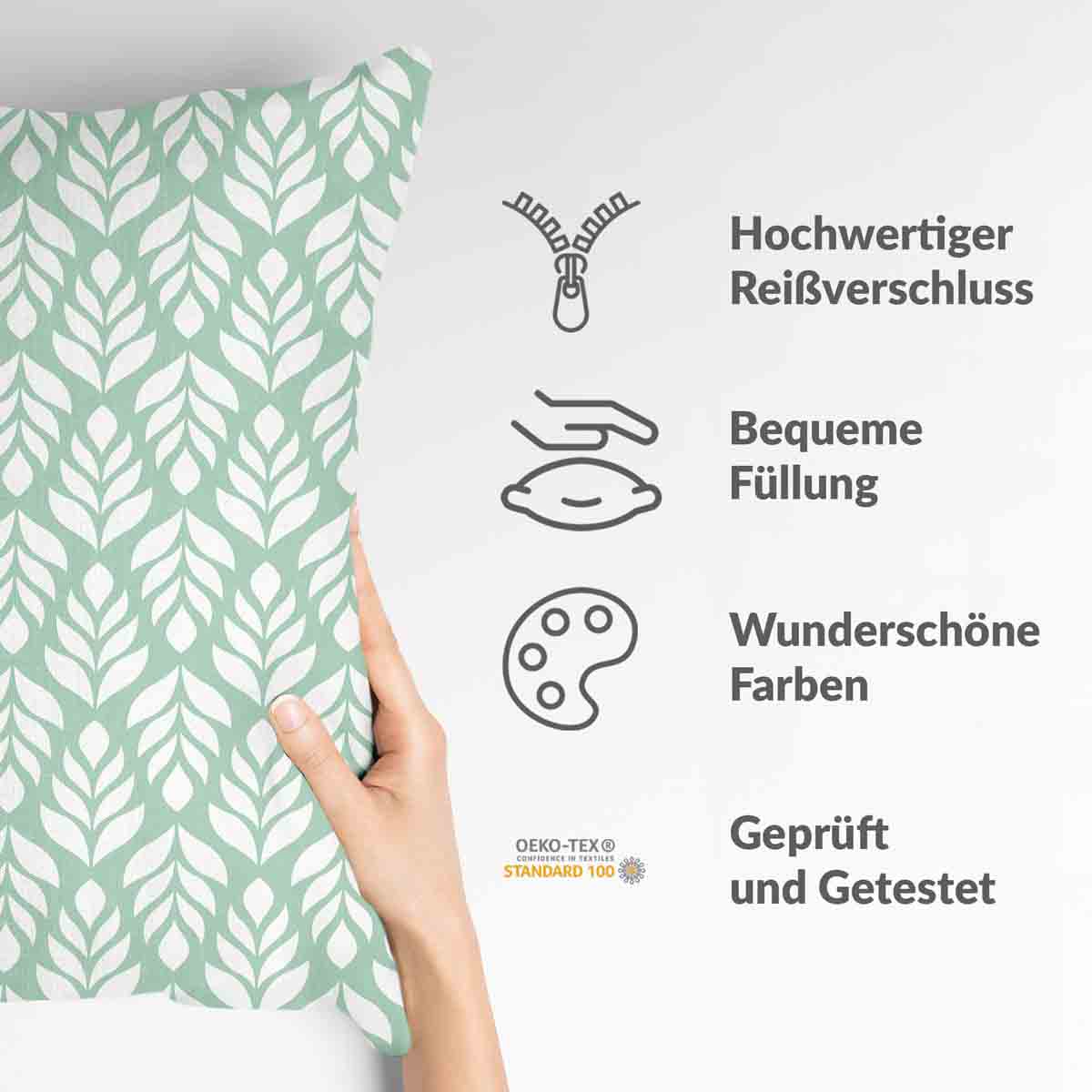 Coussin de santé vert avec sapin