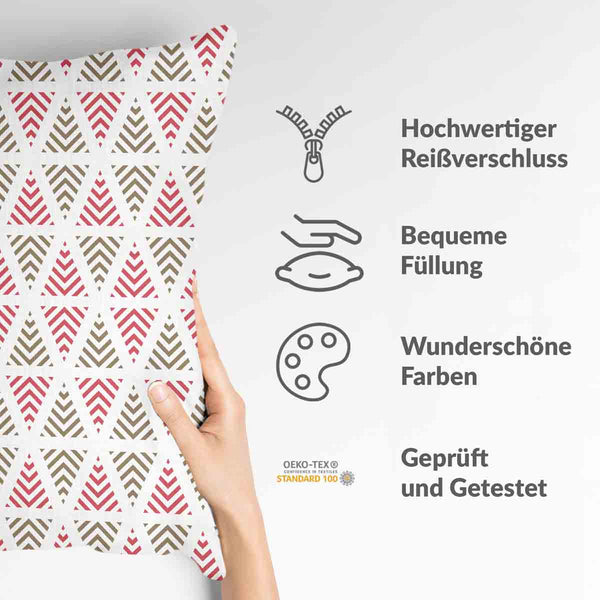 Health pillows with Christmas triangles