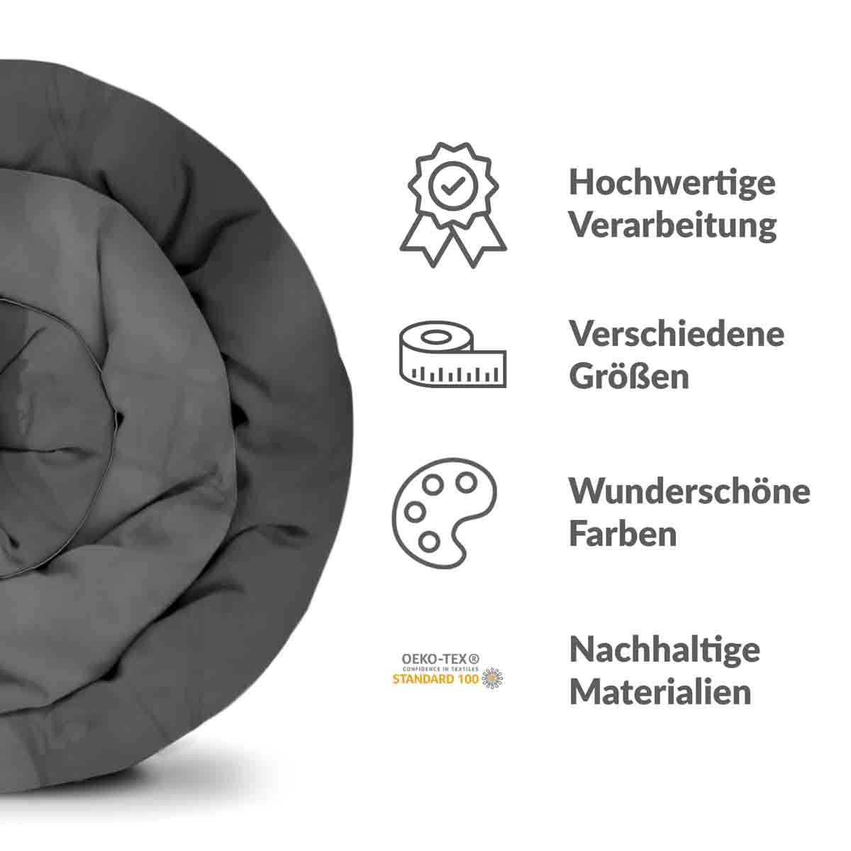 Couverture thérapeutique originale - Housse en coton Corbeau au clair de lune