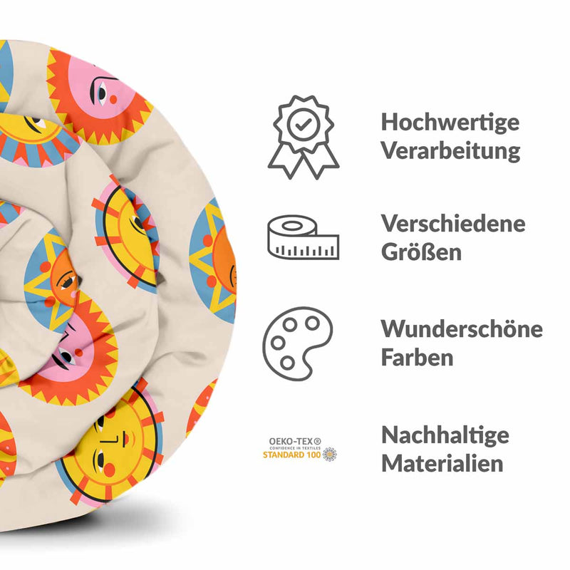 Original therapy blanket - cotton cover beige with sun