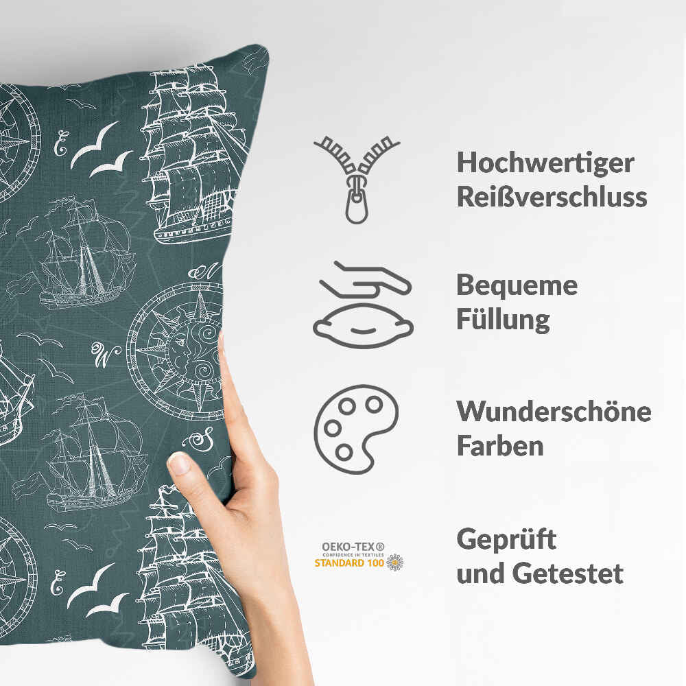 Coussin de santé avec des bateaux