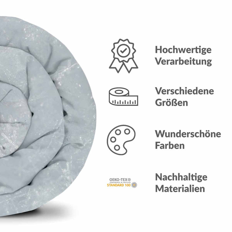 Original therapy blanket - cotton cover gray with snowflakes